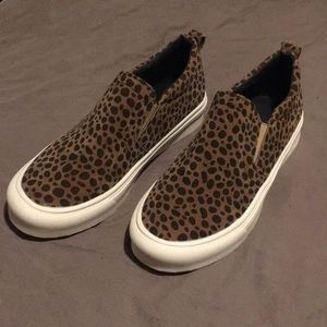 NWOT Leopard Print Slip On Sneakers